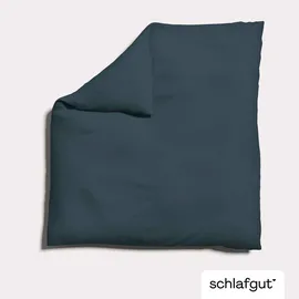 schlafgut Knitted Jersey Uni Dunkelgrau 155 x 220 cm