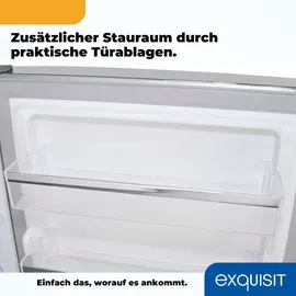 Exquisit RKS120-V-H-160E Retro-Kühlschrank (122 l, 895 mm hoch, Grau)