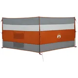 vidaXL Camping-Windschutz Grau und Orange 340x130 cm Wasserdicht