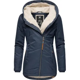 Ragwear Damen, warme wasserdichte Winterjacke mit Ziernähten und kuscheliger Kapuze Gordon Intl Navy22 Gr. XS - XS