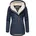 Ragwear Damen, warme wasserdichte Winterjacke mit Ziernähten und kuscheliger Kapuze Gordon Intl Navy22 Gr. XS - XS