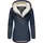 Ragwear Damen, warme wasserdichte Winterjacke mit Ziernähten und kuscheliger Kapuze Gordon Intl Navy22 Gr. XS - XS