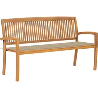 vidaXL Stapelbank 159 x 19 x 90 cm Beige