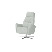 Max Schelling Sessel Elmira Leder 81 x 120 x 92 cm Grau elektrisch, drehbar