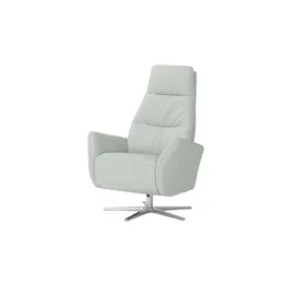 Max Schelling Sessel Elmira Leder 81 x 120 x 92 cm Grau elektrisch, drehbar