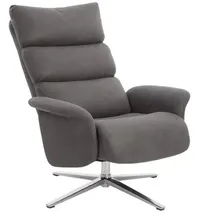 Happy Home Relaxsessel Relaxsessel mit Drehfunktion ergonomischer Fernsehsessel grau