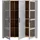 Forte Highboard Bohol 151,1 x 160,6 x 42 cm Grau / Weiß