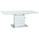 Esstisch Säulentisch 140-180x80x76cm weiß lackiert ausziehbar 86191941