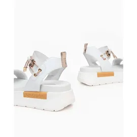 Nero Giardini Riemchensandalen Damen Gold/Weiß 39
