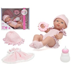 Bigbuy Babypuppe Puppe Babypuppe Spielpuppe Baby-Puppe Kinderspielzeug Rosa rosa