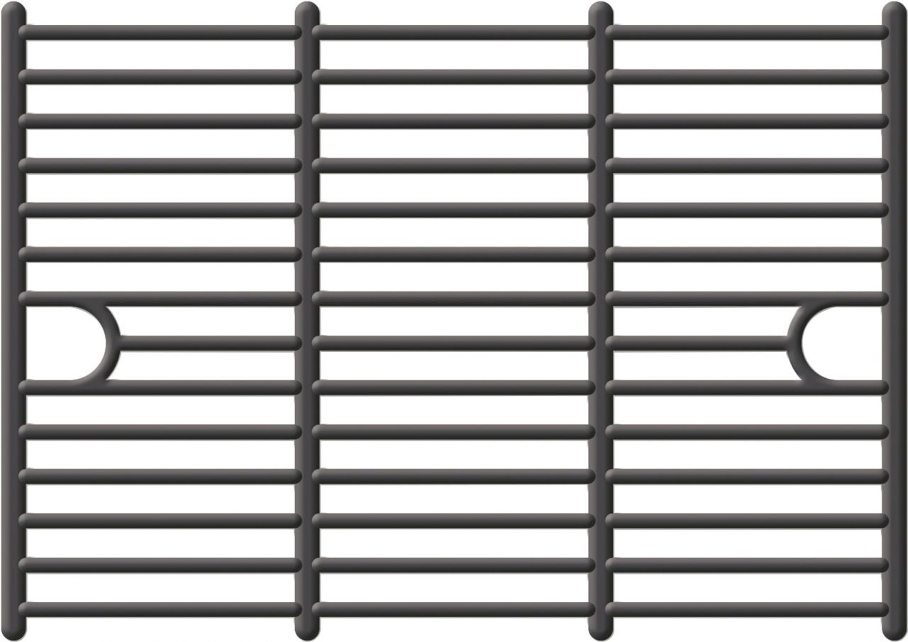 Tepro Universal Guss-Grillrost-Set 2 Stück schwarz Guss Grillfläche: 2 x ca. 29,1 x 40,8 cm