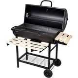 Holzkohlegrill Grillwagen Edelstahl 70x38.5cm Standgrill beweglich