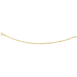 Gedrehte Kette 42 cm Gelbgold