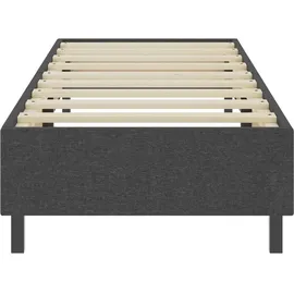 vidaXL Boxspringbett 100 x 200 cm Dunkelgrau