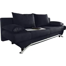 Jockenhöfer Schlafcouch Kunstleder 2-Sitzer Schwarz