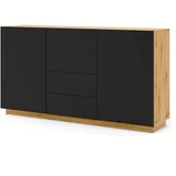 BIM Furniture Kommode Aura 164 x 89 x 41 cm Beige / Schwarz