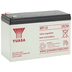 Yuasa Blei-Akku NP7-12 Pb 12V 7Ah VdS, Faston 4,8mm