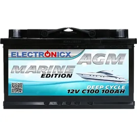 Electronicx AGM Batterie 100 Ah 12V 17,5 cm x 19 cm