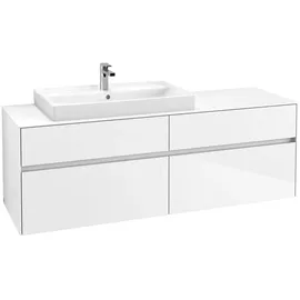 Villeroy & Boch Collaro Waschbeckenunterschrank C02600DH 160 x 55 cm Glossy White