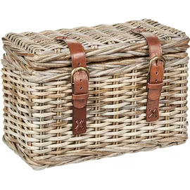Beliani Aufbewahrungskorb 2er Set IRBID Rattan 46 x 0 x 21 cm naturfarben