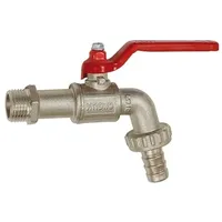 Riegler Kugelauslaufhahn, Messing vernickelt, G 3/8 AG, DN 10