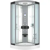 AcquaVapore Komplettdusche Duschkabine Fertigdusche Dusche D58-20T1-EC 100x100 cm mit 2K Scheiben Versiegelung