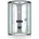 D58-20T1-EC mit Schiebetür 100 x 100 weiß Sicherheitsglas D58-20T1