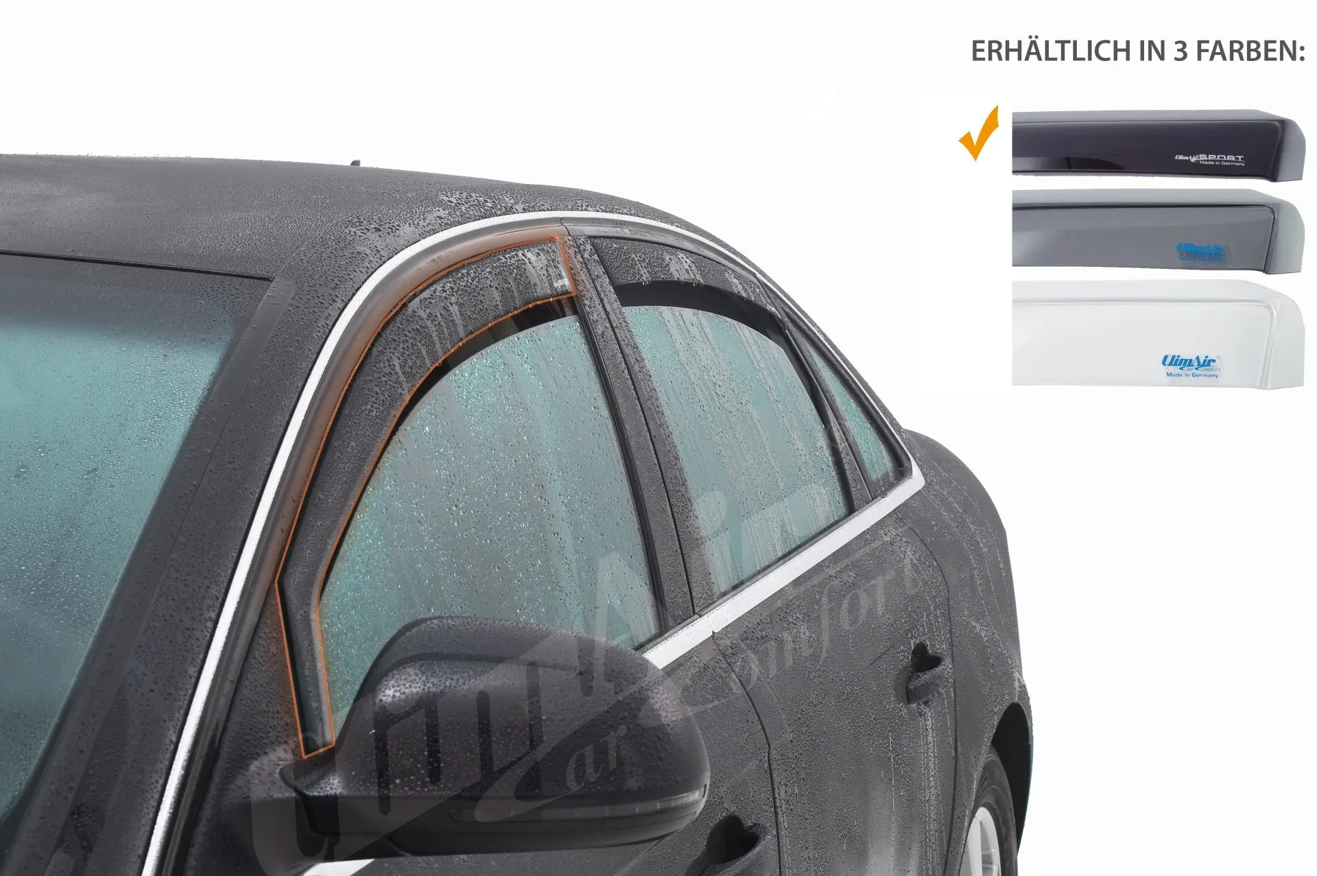 ClimAir Windabweiser Profi Fensterschacht schwarz für TOYOTA CLS0033662D
