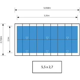 Ximax Solar-Carport Linea Typ 80 5,55 x 2,72 m Edelstahl-Look