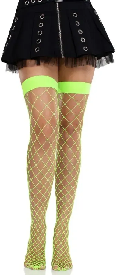 LEG AVENUE - BREITE NETZSTRUMPFHOSEN NEONGRÜN