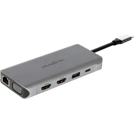 plusonic USB-C Adapter 8 in1 with HDMI/VGA/LAN/USB