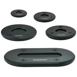 Scanstrut Flachprofil Kabeldurchführung, Aluminium schwarz mehrere Kab...