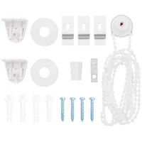 vidaXL Gurtscheibe 18-tlg. Rollo-Beschläge 18 mm weiß
