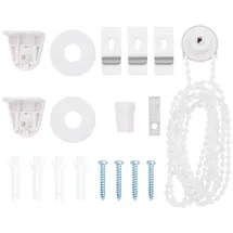 vidaXL Gurtscheibe 18-tlg. Rollo-Beschläge 18 mm weiß