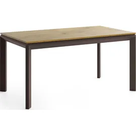 WFL GROUP Elan 160 x 76 x 90 cm ausziehbar Eiche braun