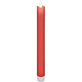 goobay LED-Echtwachs-Stabkerzen inkl. Fernbedienung 5 St. rot