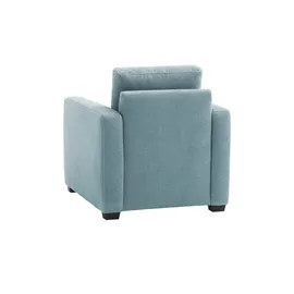 bobb Sessel Lisa de Luxe Mikrofaser 85 x 90 x 93 cm Blau mit Boxspringpolsterung