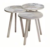 JV Möbel Couchtisch Beige Holz 38 x 50 cm