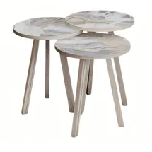 JV Möbel Couchtisch Beige Holz 38 x 50 cm