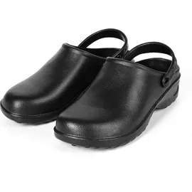 HEYO Gartenschuhe Clogs Uni HEYO Gartenclogs Damen Herren Geschlossen Leicht Hausschuhe Pantoletten Schwarz 37) - 37