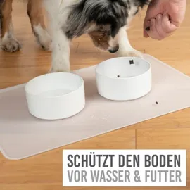 KaraLuna KaraLuna© Basic Silikon Unterlage 48x30 cm, transparent I rutschfest Napfunterlage für Hundenapf Katzennapf I Futtermatte Hunde Katzen Matte