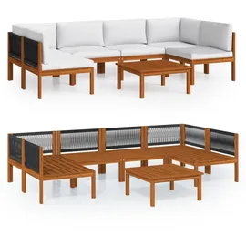 vidaXL Garten-Lounge-Set 7-tlg. cremeweiß Akazie