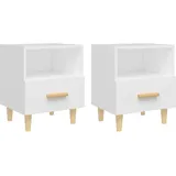 vidaXL Nachtschrank 40 x 35 x 47 cm Weiß