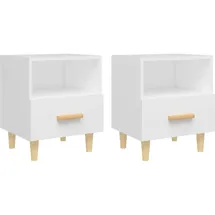 vidaXL Nachtschrank 40 x 35 x 47 cm Weiß