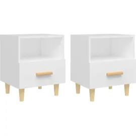 vidaXL Nachtschrank 40 x 35 x 47 cm Weiß