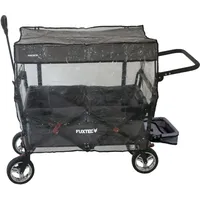 FUXTEC Bollerwagen CT800 schwarz Regenschutz transparent