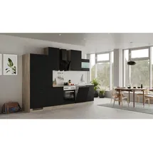 Flex-Well Küchenzeile Capri 310 cm schwarz