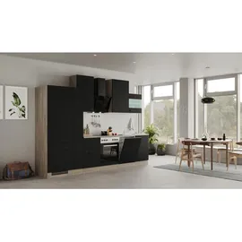 Flex-Well Küchenzeile Capri 310 cm schwarz