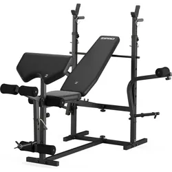 Hantelbank Zipro Ripped Universal mit Curlbank. Langhantelablage SCHWARZ NO SIZE