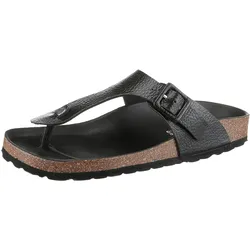 Zehentrenner VERBENAS "Ryton Elephant", Damen, Gr. 41, schwarz, Lederimitat, klassisch, Schuhe, Sommerschuh, Zehentrenner für City- und Strandbesuche geeignet